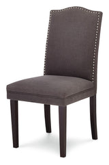 Regent Nailhead Upholstered Dining Chairs with Solid Wood Legs (2-Piece Set), Grey U2H9 - product image 1