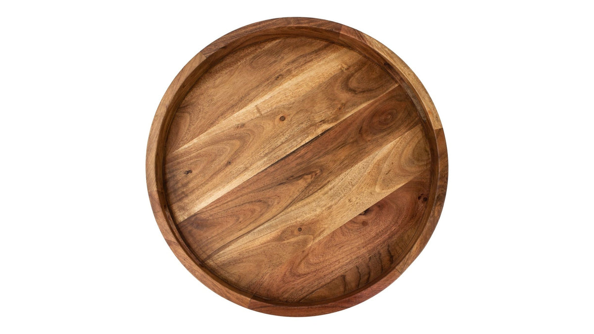 Round Wood Serving Tray with Cut-Out Handles, 16-in R8Z7 - product image 3