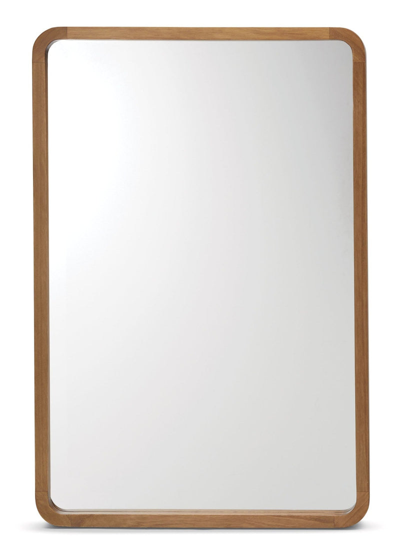 Springside Pearwood Rectangular Wall Mirror, Brown, 24 x 36-in I2X2