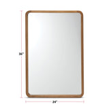 Springside Pearwood Rectangular Wall Mirror, Brown, 24 x 36-in I2X2 - product image 6