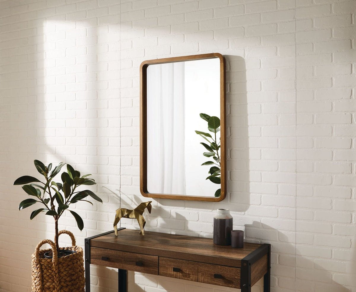 Springside Pearwood Rectangular Wall Mirror, Brown, 24 x 36-in I2X2 - product image 8