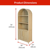 Stratford Arched Bookcase, Oak E0L4 - product image 3
