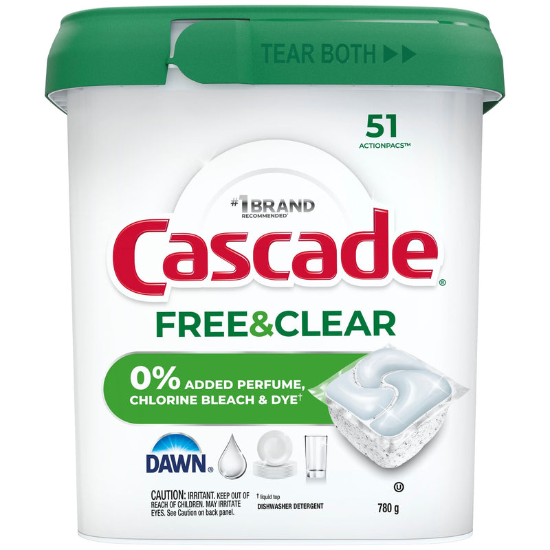 Free & Clear ActionPacs Dishwasher Detergent Pods, Unscented, 51-pk N1A8