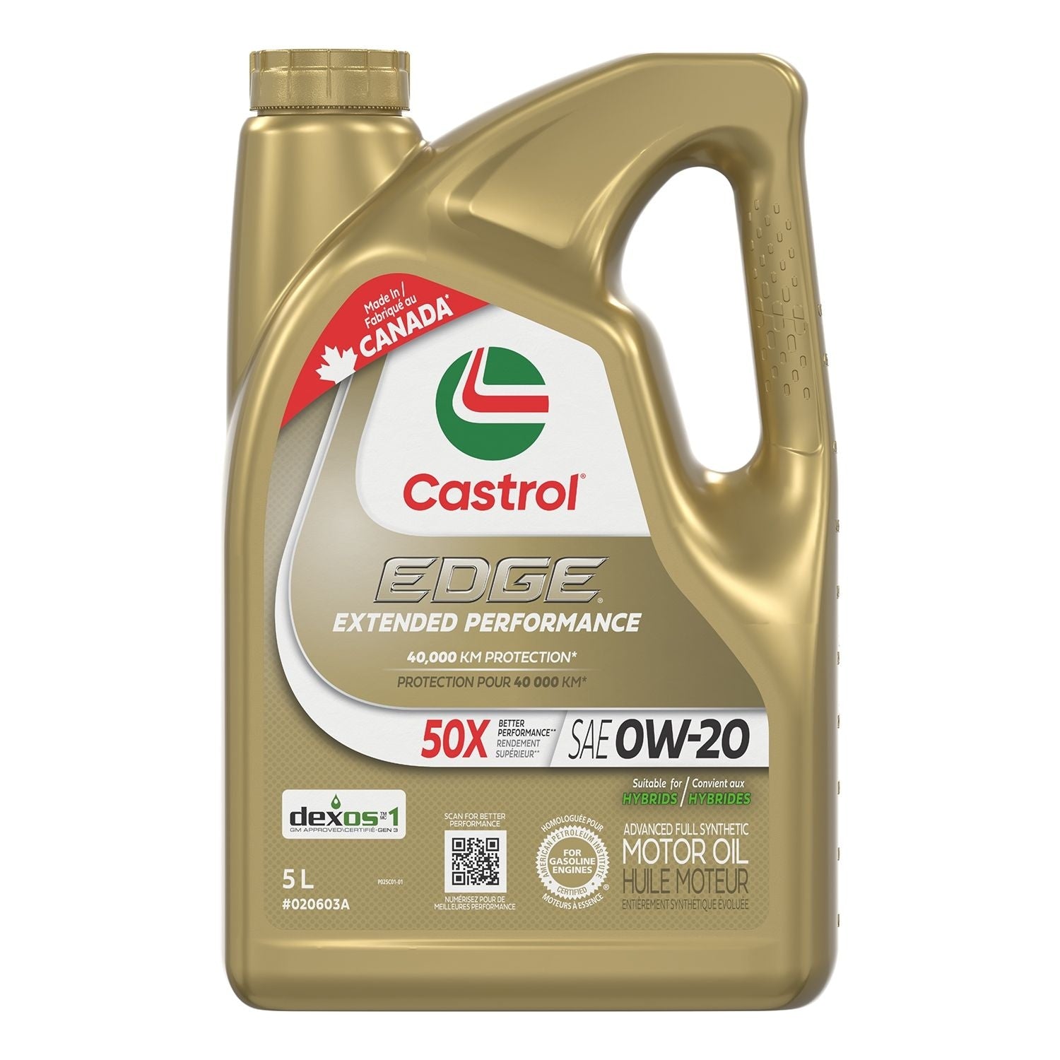 EDGE Extended Performance 0W20 Synthetic Engine/Motor Oil, 5-L H0E7 - product image 1