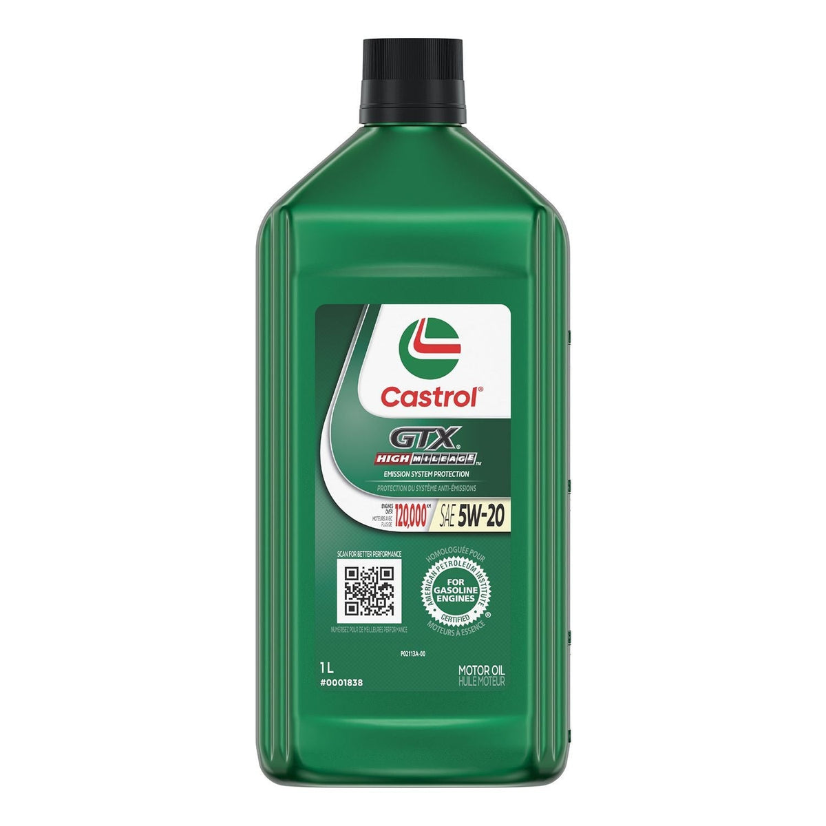 GTX High Mileage 5W20 Conventional Engine/Motor Oil, 1-L C7Z7 - product image 1