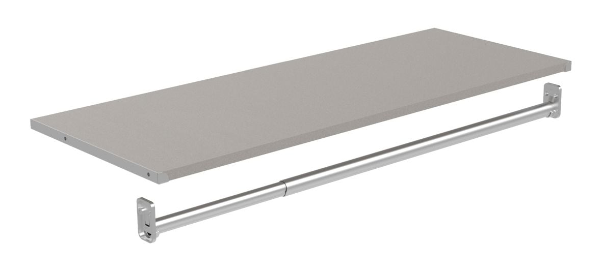 Modular Shelf & Hang Rod Kit, Taupe B6A9 - product image 1