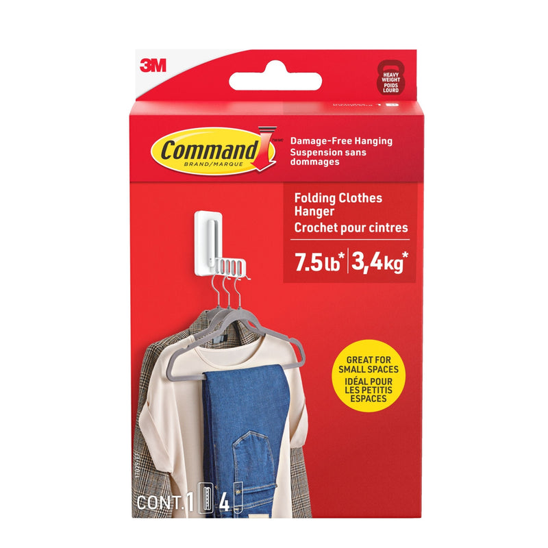 7.5-lb Large White Damage Free Folding Clothes Hanger P6N9