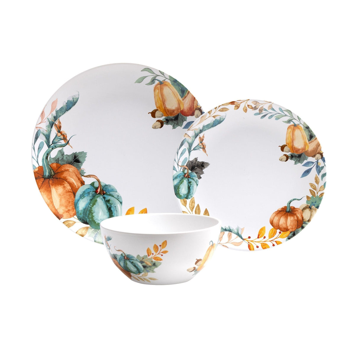 Home Lightweight Stoneware Harvest Dinnerware Set, Serves 4, 12-pc X8I1 - product image 1