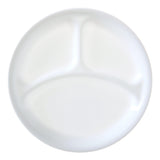 Glass Divided Dinner Plate, 10.25-in, White M9R7 - product image 1