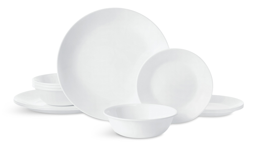 Winter Dinnerware Set, Serves 4, 12-pc, Frost White N5X6 - product image 1