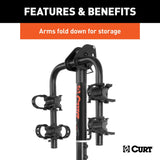 18021 Hitch Mounted Bike Rack, Fits 1-1/4" and 2" Receiver, 2 Bikes M1O8 - product image 8