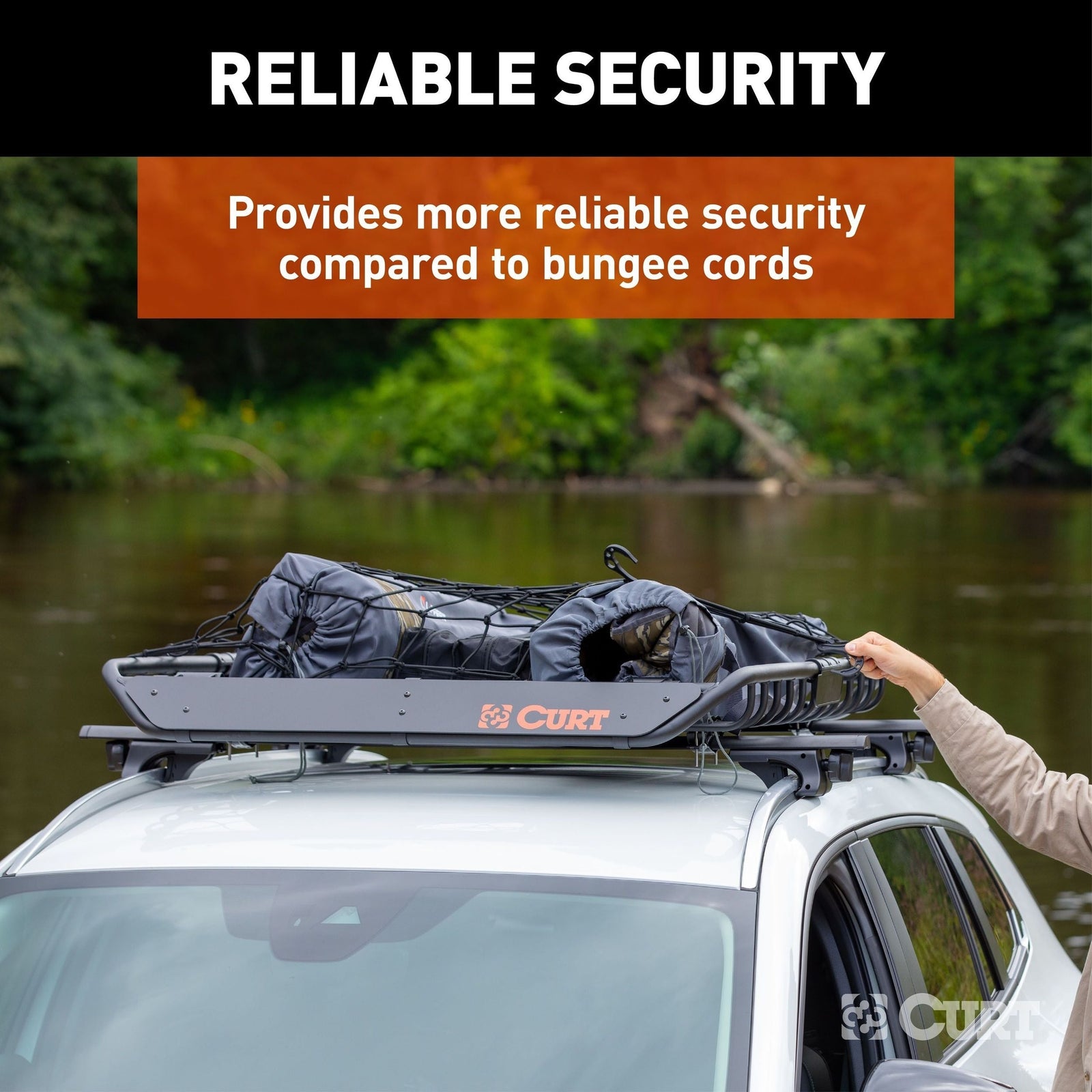 18218 Elastic Cargo Net with Hooks for Roof Basket, 44 x 36-in P4X0 - product image 7