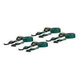 83016 Cargo Straps with S-Hooks, Dark Green, 300-lb, 16-ft, 4-pk F5D4 - product image 1