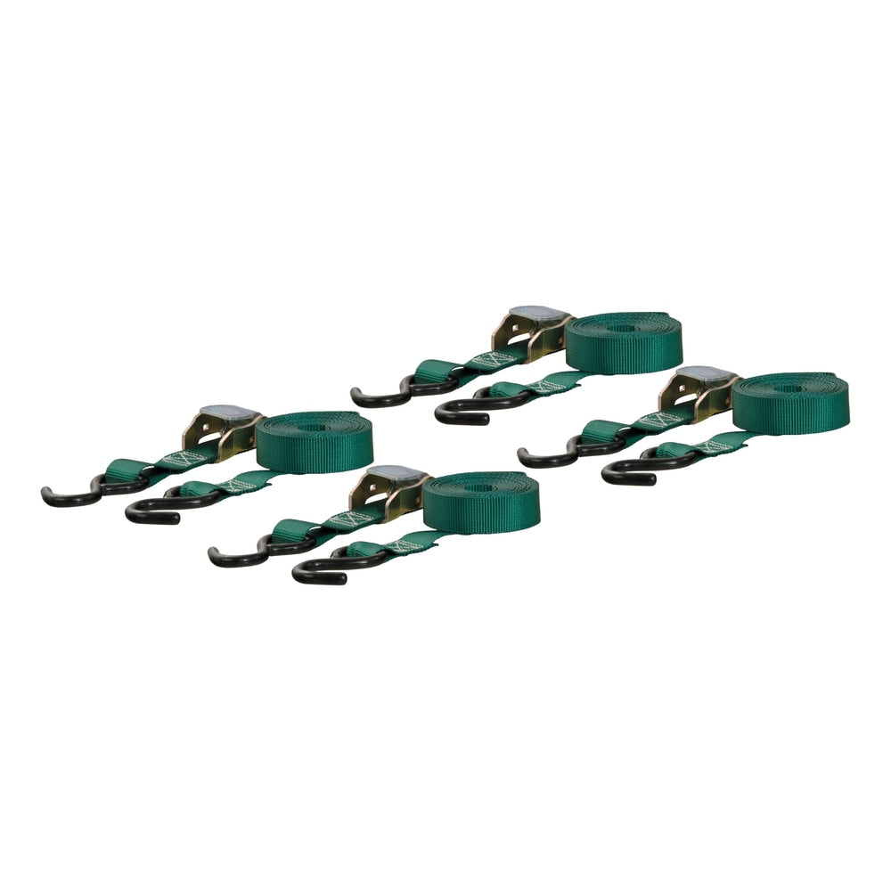 83016 Cargo Straps with S-Hooks, Dark Green, 300-lb, 16-ft, 4-pk F5D4 - product image 1