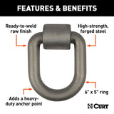 83780 3 x 4-in Weld-On Tie-Down D-Ring (15,587 lbs, Raw Steel) R8Y3 - product image 2