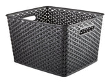 My Style Woven Storage Basket, Large, Black O5S4 - product image 1