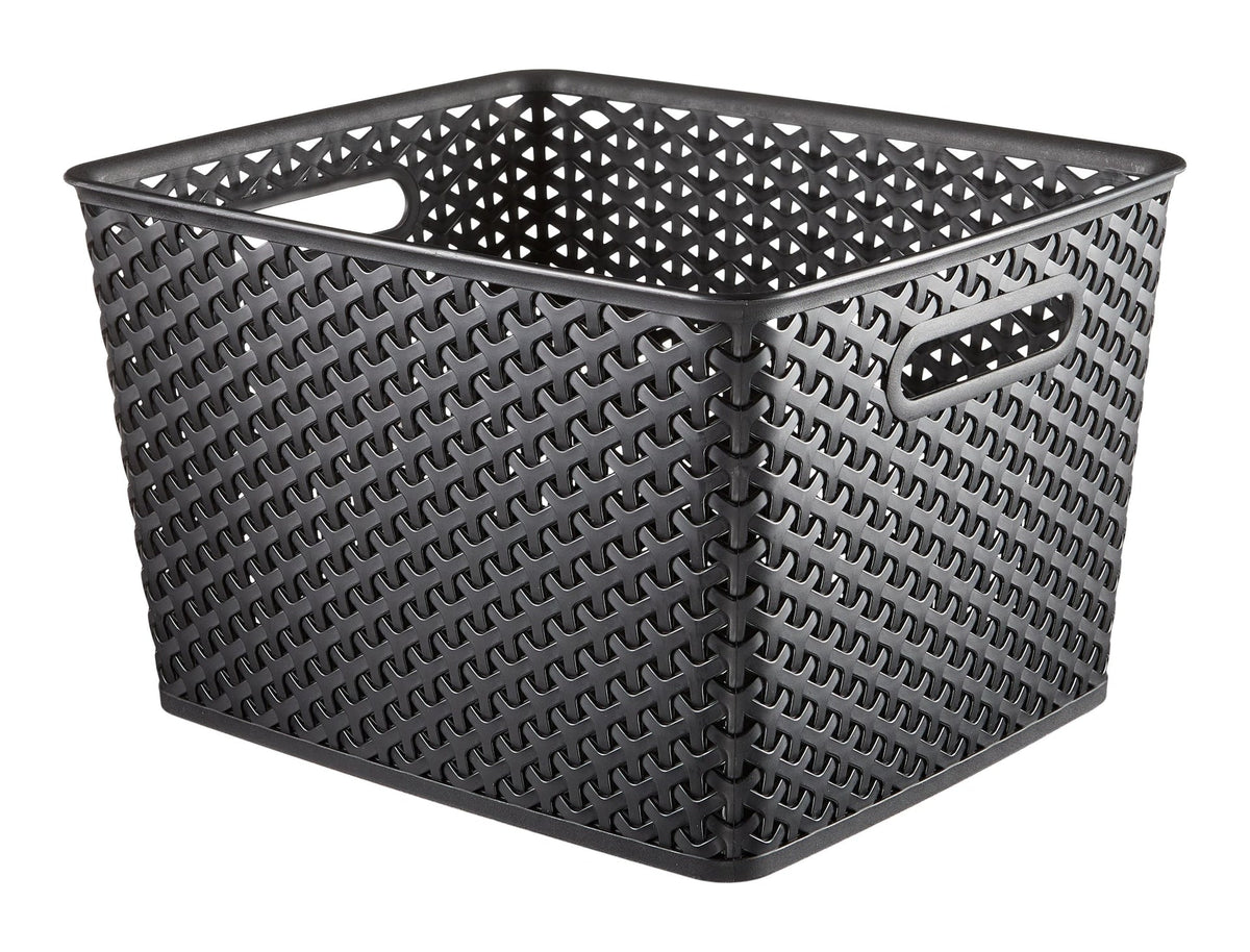 My Style Woven Storage Basket, Large, Black O5S4 - product image 1