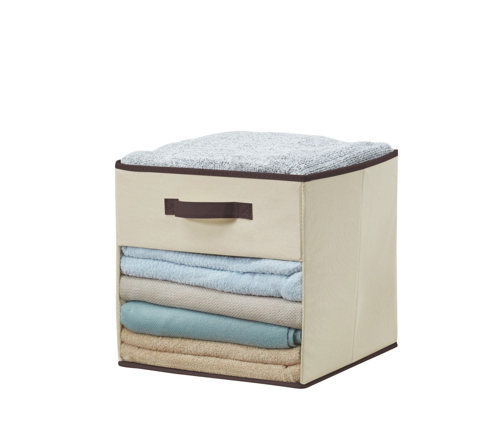 Collapsible Transparent Front Cube, 11-in, 6-pk, Beige B9U8 - product image 1