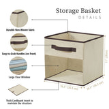Collapsible Transparent Front Cube, 11-in, 6-pk, Beige B9U8 - product image 8