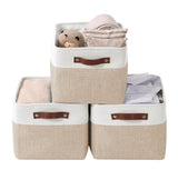 Large Soft-Sided Foldable Storage Basket, 3-pk, Beige X8J2 - product image 1