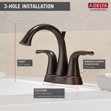 Faucet Lahara Double Handle Rigid Spout 4-in Centerset Bathroom Sink Faucet, WaterSense Certified, Venetian Bronze S1Q4 - product image 2