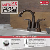 Faucet Lahara Double Handle Rigid Spout 4-in Centerset Bathroom Sink Faucet, WaterSense Certified, Venetian Bronze S1Q4 - product image 3