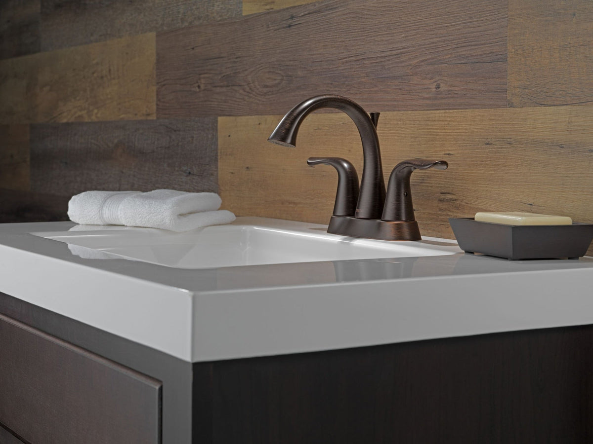 Faucet Lahara Double Handle Rigid Spout 4-in Centerset Bathroom Sink Faucet, WaterSense Certified, Venetian Bronze S1Q4 - product image 4