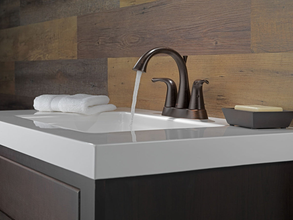 Faucet Lahara Double Handle Rigid Spout 4-in Centerset Bathroom Sink Faucet, WaterSense Certified, Venetian Bronze S1Q4 - product image 5