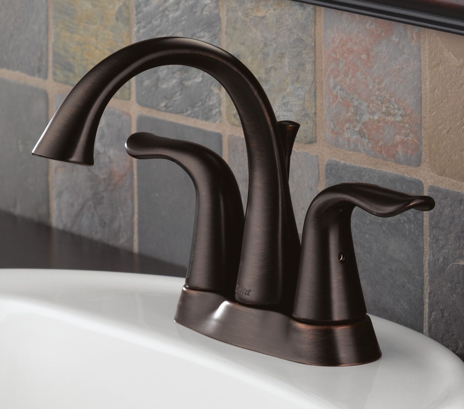 Faucet Lahara Double Handle Rigid Spout 4-in Centerset Bathroom Sink Faucet, WaterSense Certified, Venetian Bronze S1Q4 - product image 6
