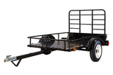 DK2 by Marlon 4x6-ft Single-Axle Black Open Rail Utility Trailer with Ramp Gate, 1314-lb Capacity I0H4 - product image 1