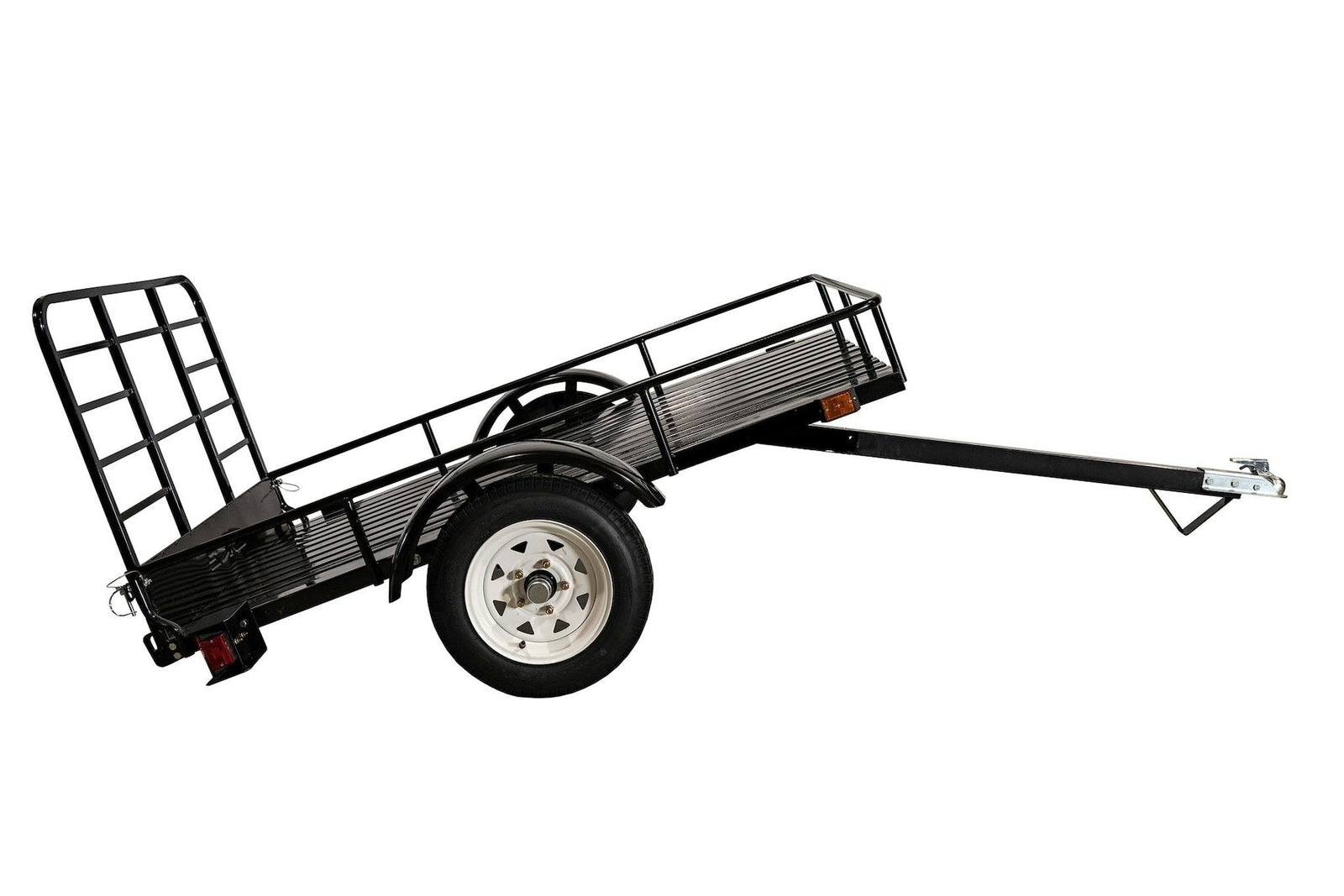 DK2 by Marlon 4x6-ft Single-Axle Black Open Rail Utility Trailer with Ramp Gate, 1314-lb Capacity E3J6 - product image 2