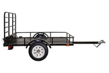 DK2 by Marlon 4x6-ft Single-Axle Black Open Rail Utility Trailer with Ramp Gate, 1314-lb Capacity E3J6 - product image 3