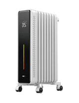 Home 1500W Digital Electric Oil-Filled Radiator Heater with Thermostat, White E7X5 - product image 1