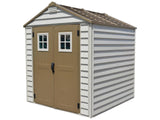StoreMax Vinyl Garden Shed, Brown, 7-ft x 7-ft F1B8 - product image 1