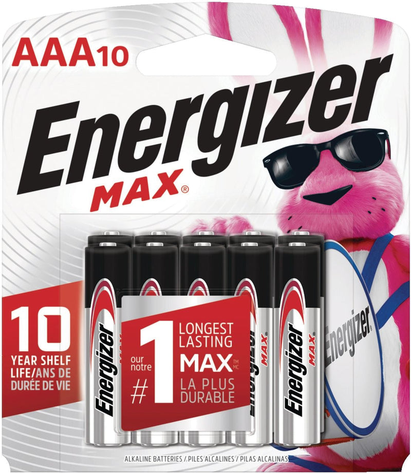 Max 10-pk AAA Alkaline Batteries, Long Lasting, All Purpose I5M7