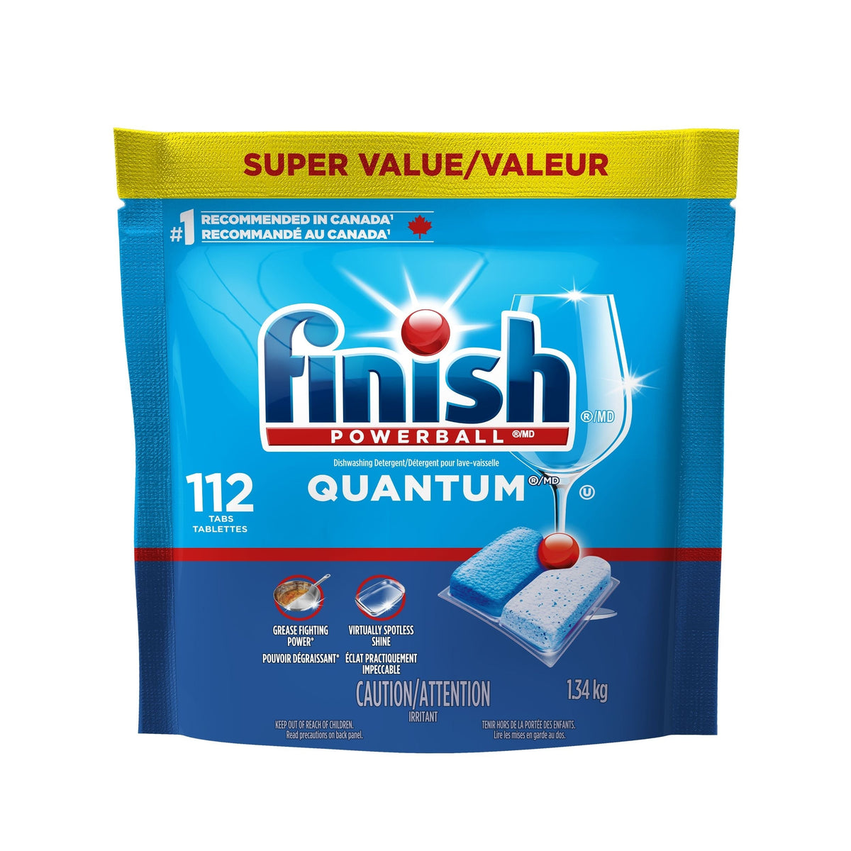 Powerball Quantum Dishwasher Detergent Tabs Super Value Pack, Fresh Scent, 112-pk V5G8 - product image 1