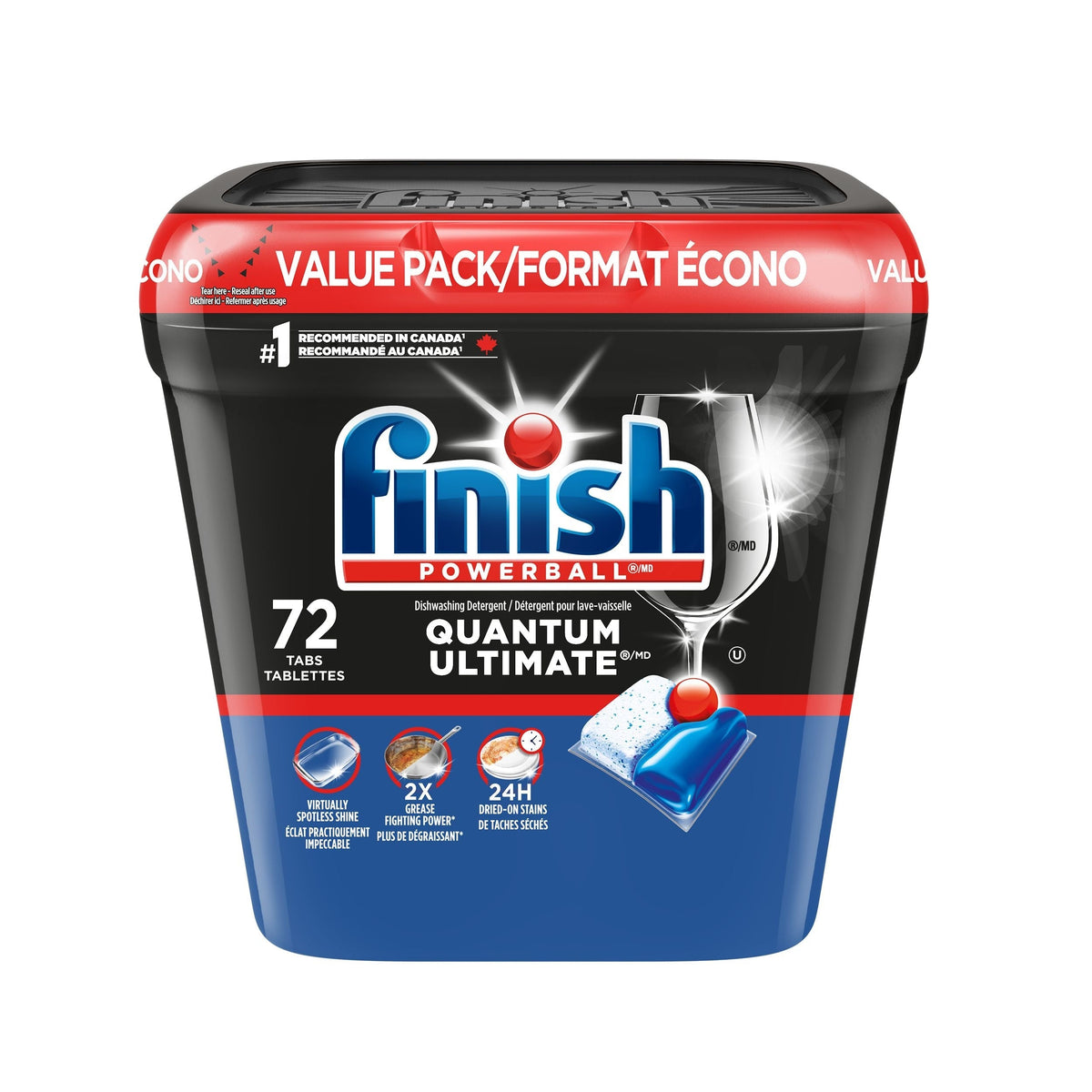 Quantum Ultimate Dishwasher Detergent Tabs, Fresh Scent, 72-pk U2F4 - product image 1