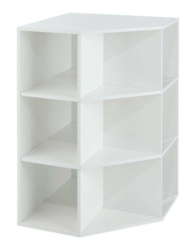 9-Cube Corner Unit Open Shelf Organizer, White W5C5