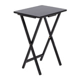 Solid Wood Folding TV Tray, Stain-Resistant, Black H4J2 - product image 1