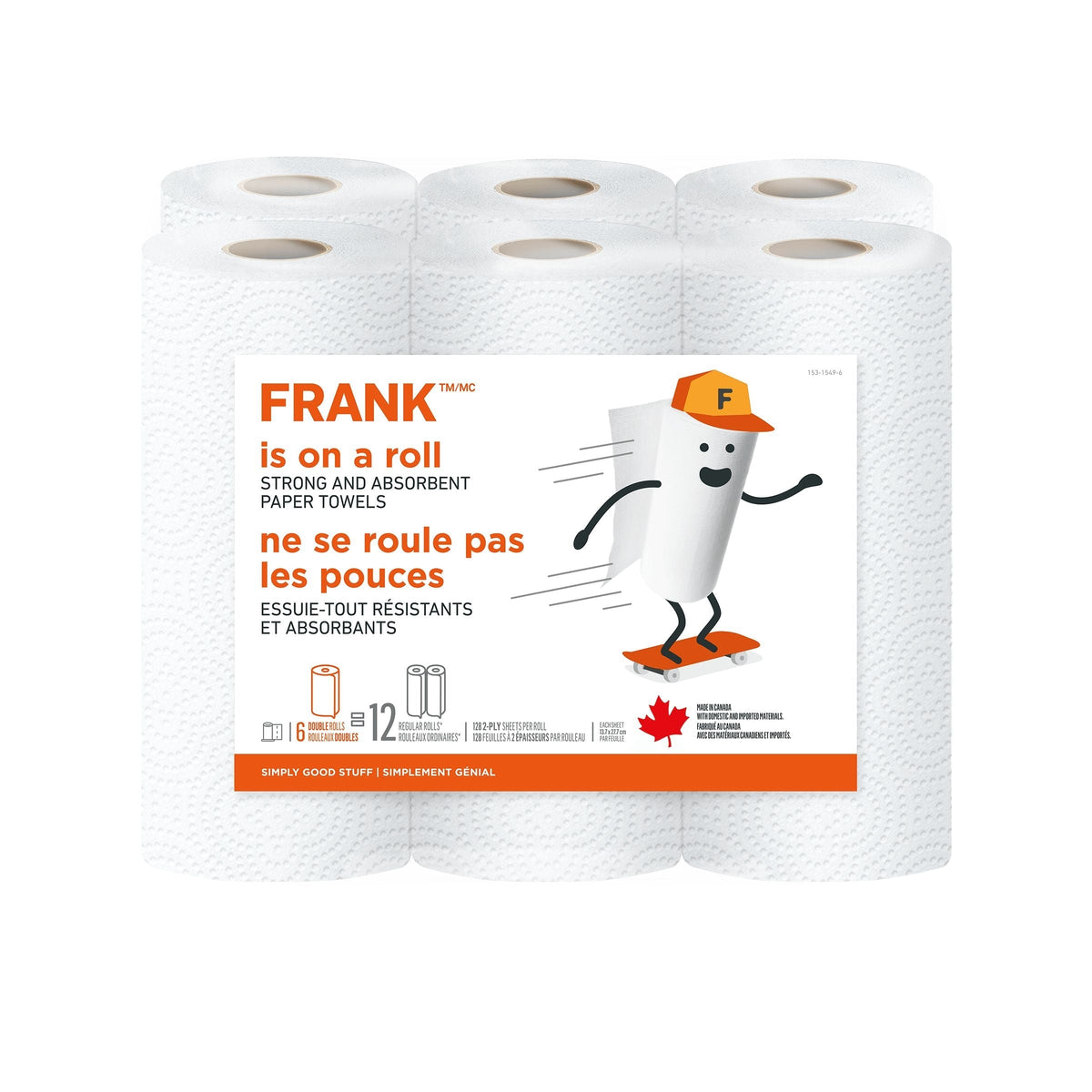 Paper Towel, 2-ply, 6-pk, Adjustable Tear Size P7Z3 - product image 1