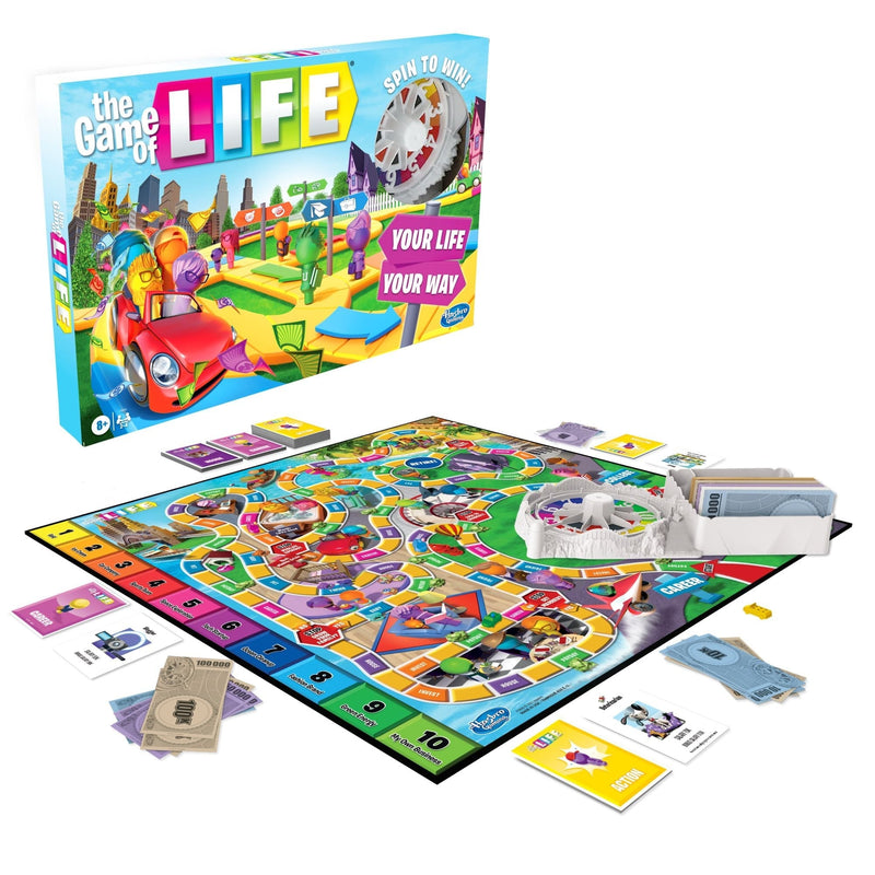 Games The Game Of Life Classic 2-4 Player Board Game, English/French, Ages 8+ X4G0