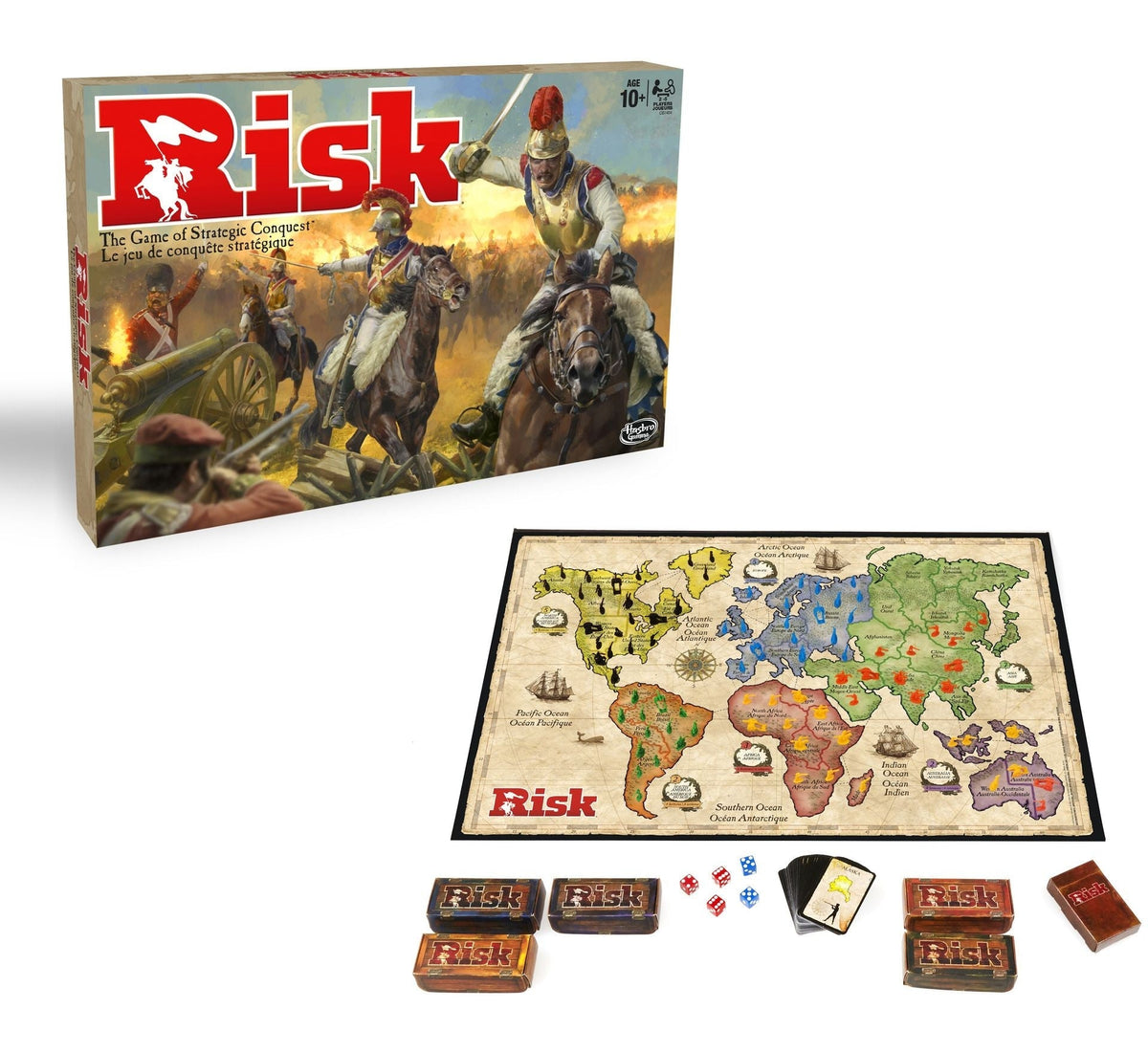 Risk Strategy Board Game, Includes 12 Secret Missions, Ages 10+ L2G5 - product image 1