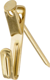 Conventional Picture Hanger, For DrywAll and Paster WAll, 50-lb Capacity, Brass Plated Z4D2 - product image 1