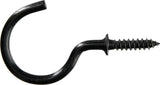 Mug Cup Hook, Half Hook Half Screw, Black, 7/8-in, 40-pk F0N6 - product image 1
