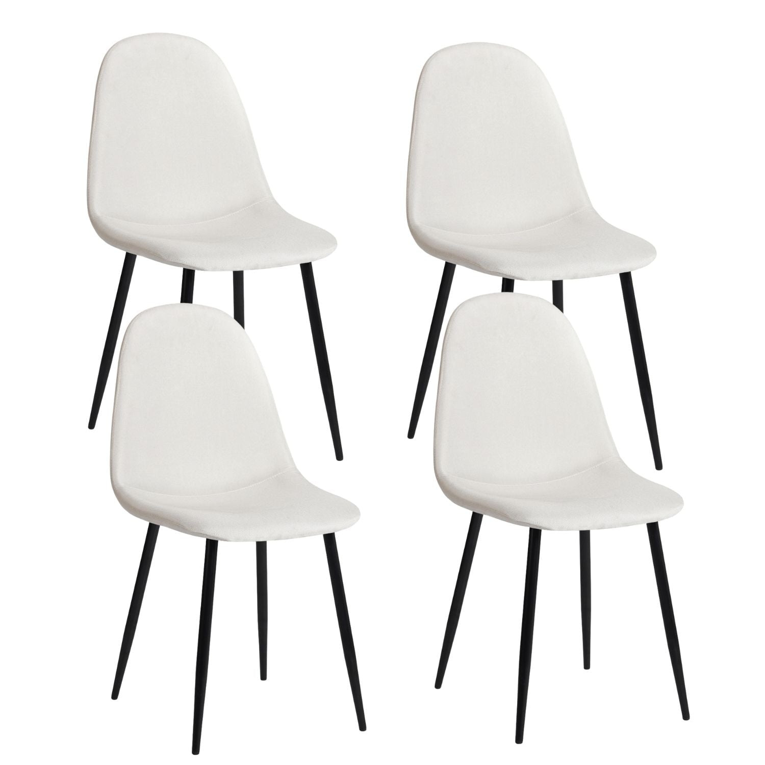 Modern Dining Chairs, Beige, 4-pk E7X1 - product image 1