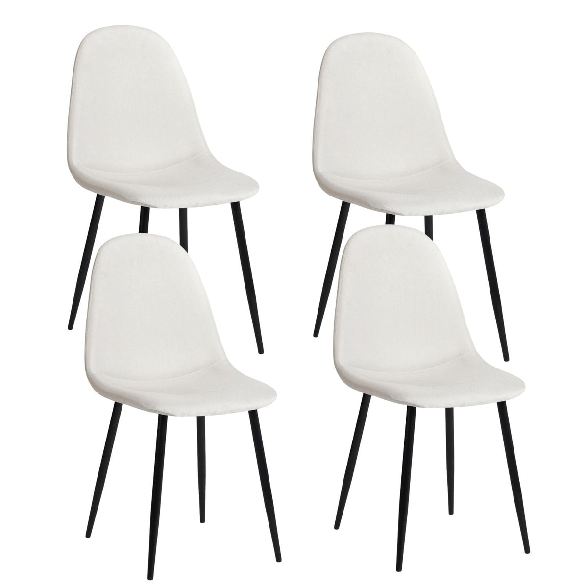 Modern Dining Chairs, Beige, 4-pk F9A3 - product image 1