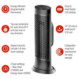 HCE352C Digital Tower Ceramic Space Heater withThermostat, 1500W, Black C4S8 - product image 4