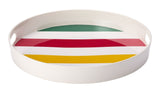 Bay Stripes Round Melamine Tray, Multi-Coloured M2N0 - product image 1