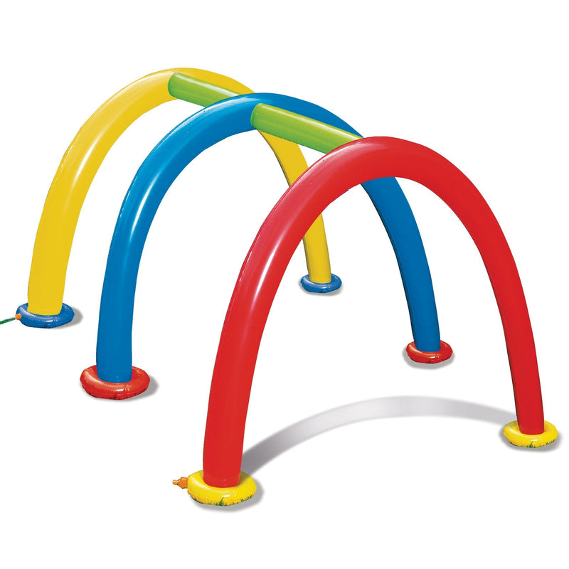 Splash Tunnel Water Sprinkler, Yellow/Blue/Red, Ages 3+, for Beach/Pool Fun Activities C2A6