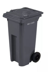 Mastercart Plastic Rectangular Wheeled Garbage Can, Black, 120-L B6E4 - product image 1